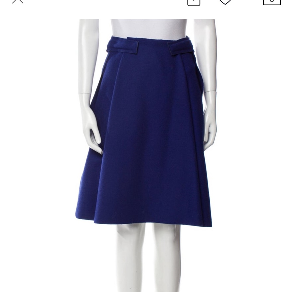 Balenciaga wool a-line skirt